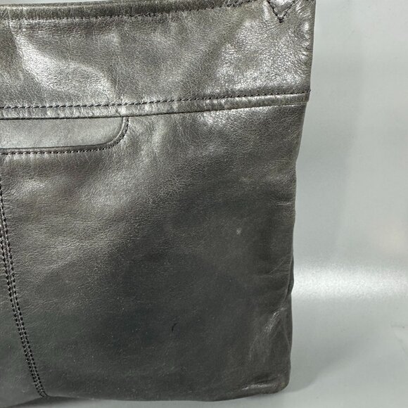 Hobo Angler Gray Leather Crossbody Bag - Picture 8 of 15